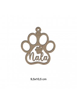 Bola de Navidad huella perro