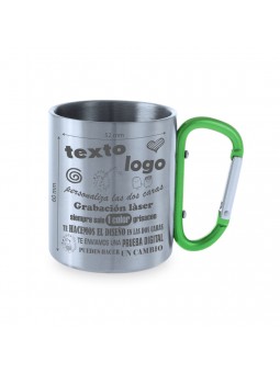 Tazas inoxidable mosquetón