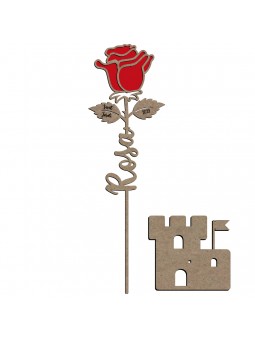 Rosa Sant Jordi base castillo