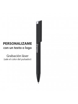 Bolígrafo aluminio negro 6030