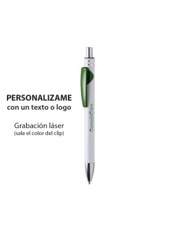 Bolígrafo aluminio blanco 6033