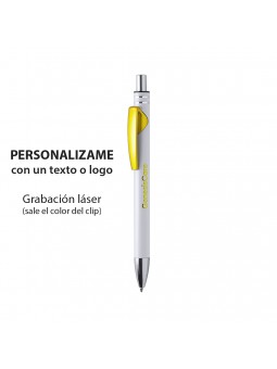 Bolígrafo aluminio blanco 6033