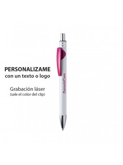 Bolígrafo aluminio blanco 6033