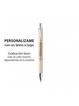 Bolígrafo madera bambú 6072