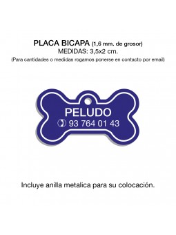 Placa hueso de 3,5x2 cm.