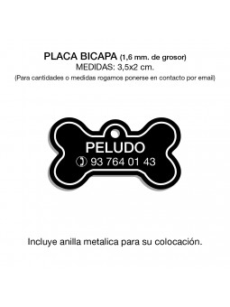 Placa hueso de 3,5x2 cm.