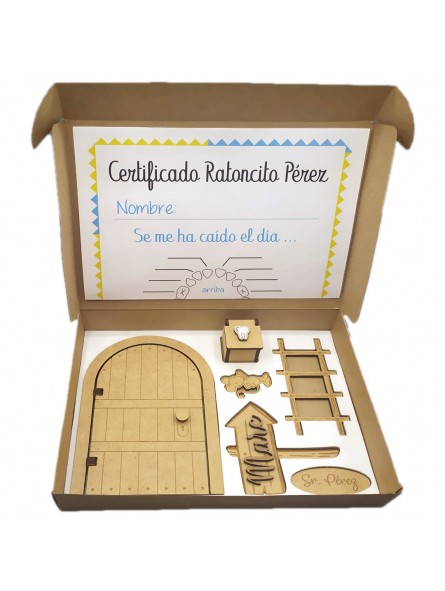 Puerta ratoncito Pérez personalizada con nombre, se puede abrir y con ...